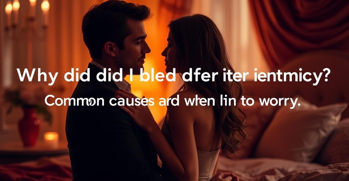Why Did I Bleed After Sex? Common Causes and When to Worry