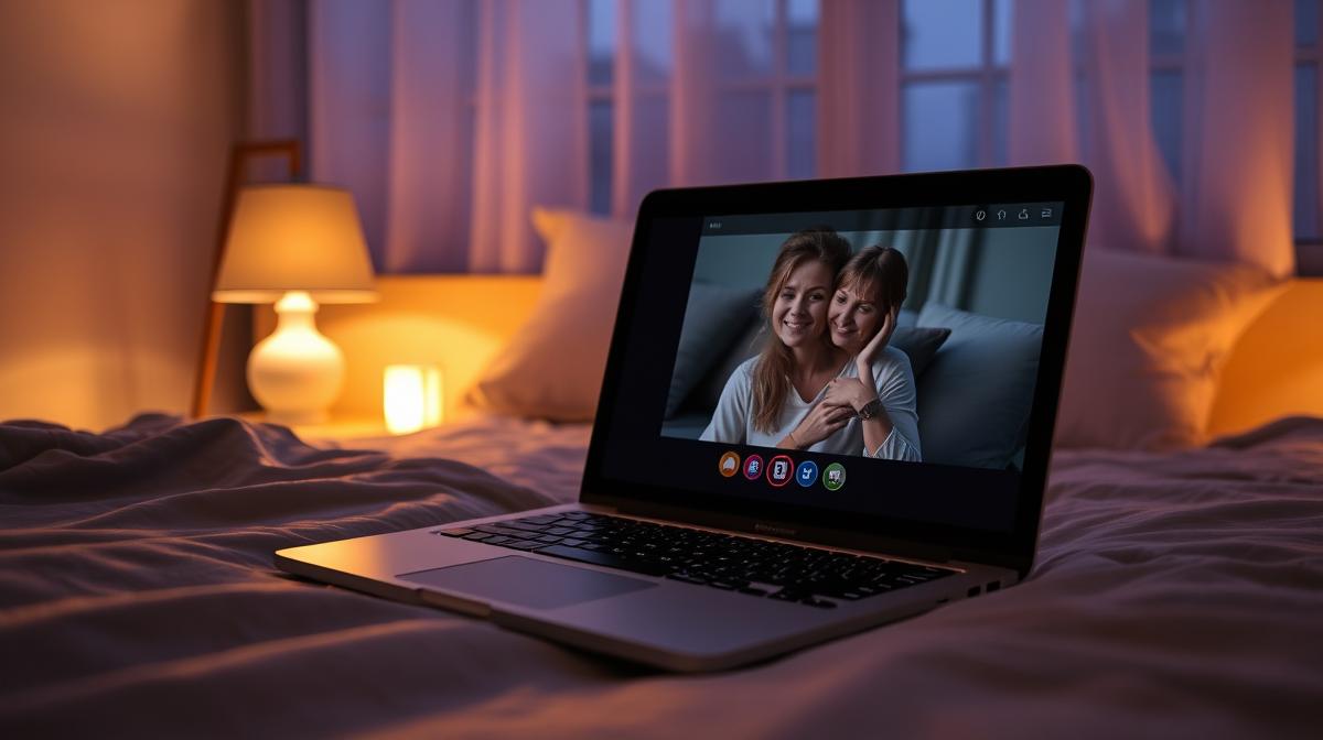 Maintaining intimate connection through video calls in long distance relationship