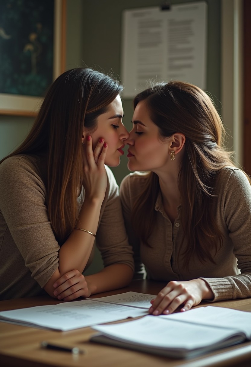Graduate celebration moment, mentor and former student reconnecting after years