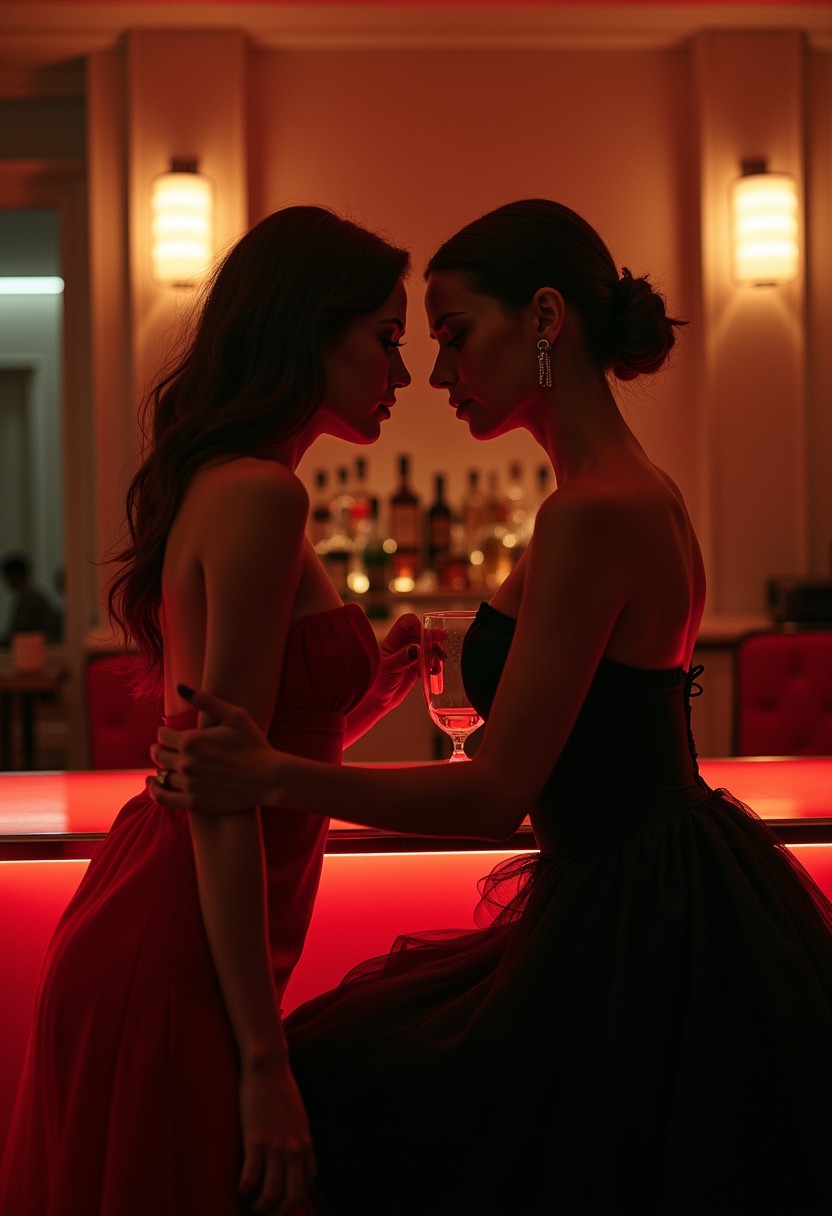 Mysterious hotel corridor with room number visible, anticipation building